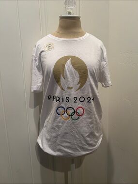 White Paris 2024 Olympic T-Shirt
